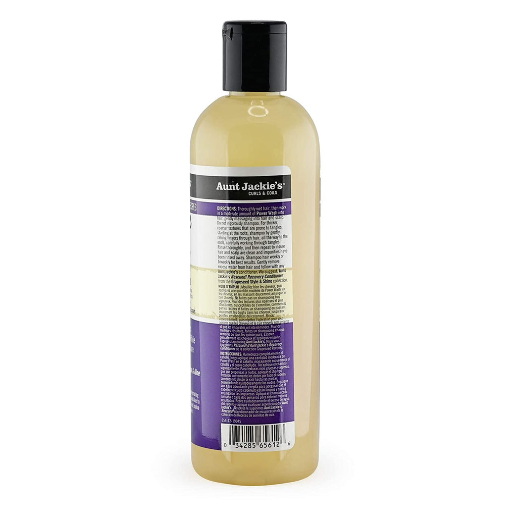 AUNT JACKIE’S – GRAPESEED- Power Wash Intense Moisture Clarifying Shampoo 355ml