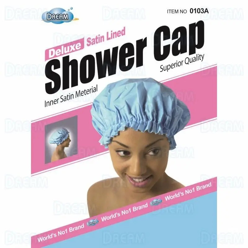 DREAM WORLD Deluxe Satin Lined Shower Cap