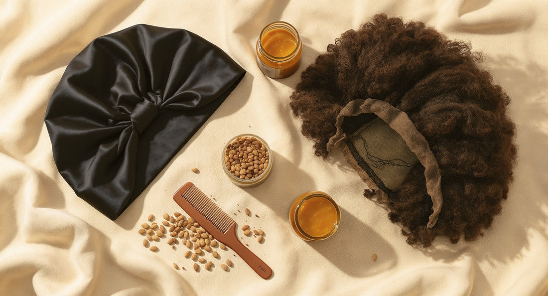 Perruques et tissages sur cheveux afro : pose, entretien et protection de nuit