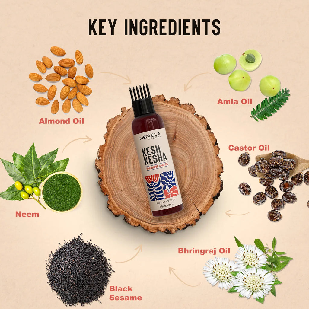 Huile Capillaire Ayurvedique  FAIT MAISON 100% PURE 100g - KESH KESHA KESH KESHA