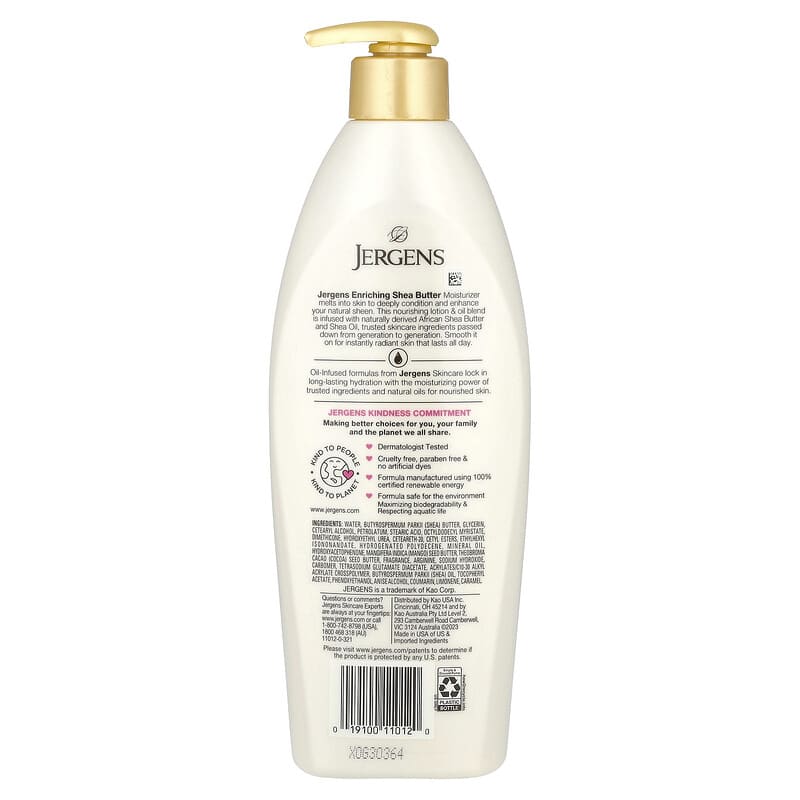 Lait Corporel Shea Butter 496ml - JERGENS