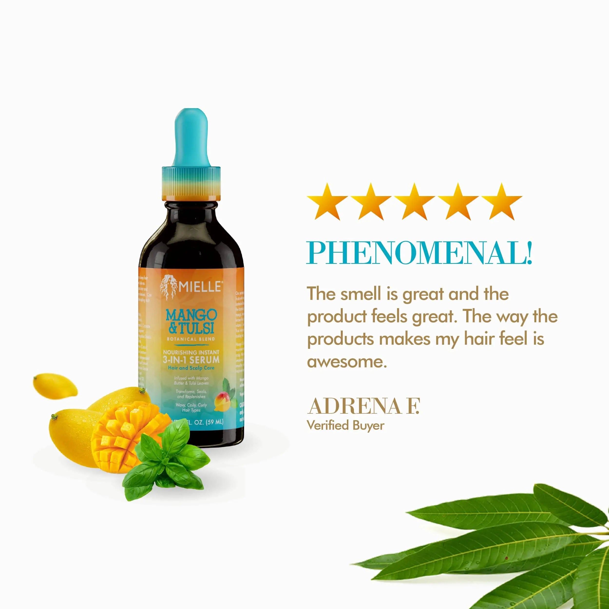 Sérum nourrissant 3en1 a la Mangue & Tulsi - MIELLE 