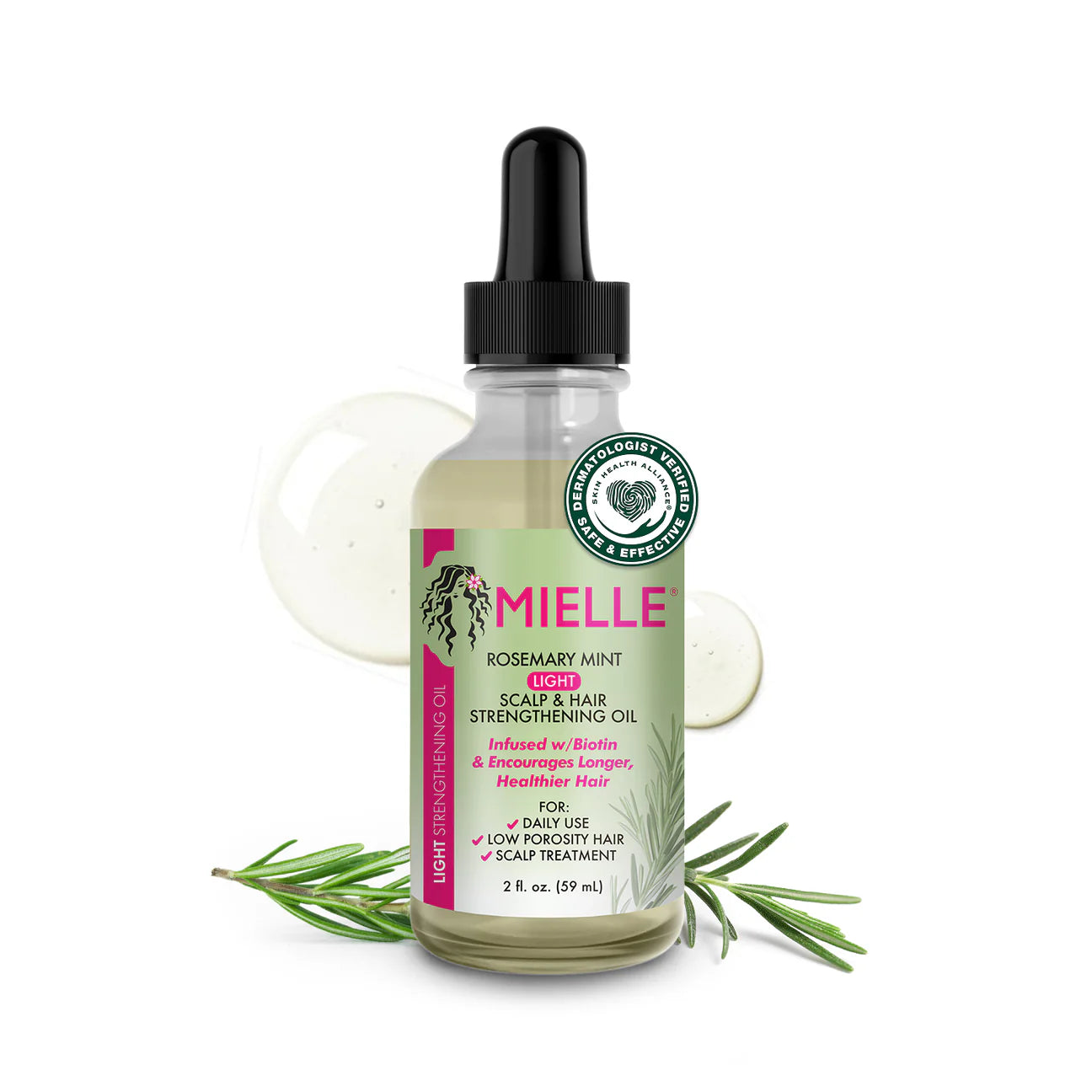 Huile Rosemary Mint Light Scalp & Hair Strengthening Oil 59ml - MIELLE