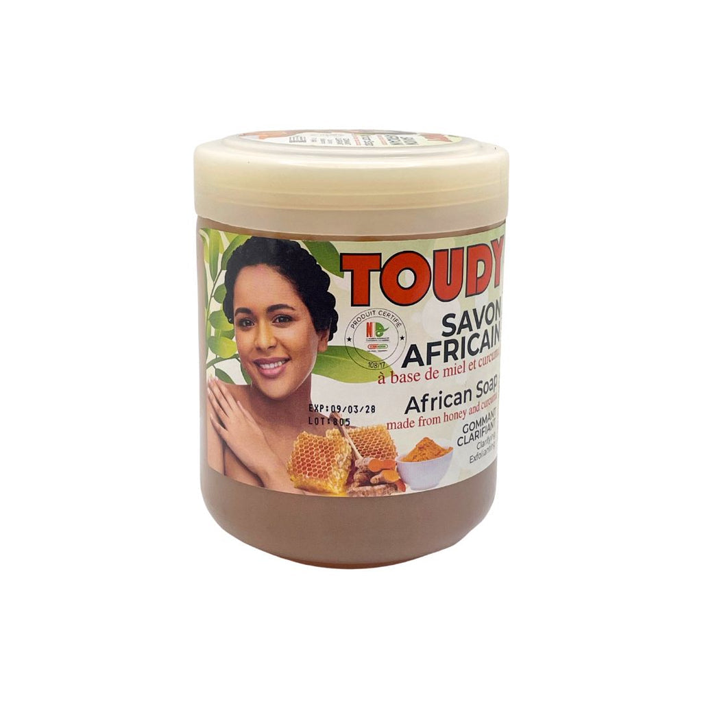 Savon Gommant Noir & Curcuma 670g - TOUDY