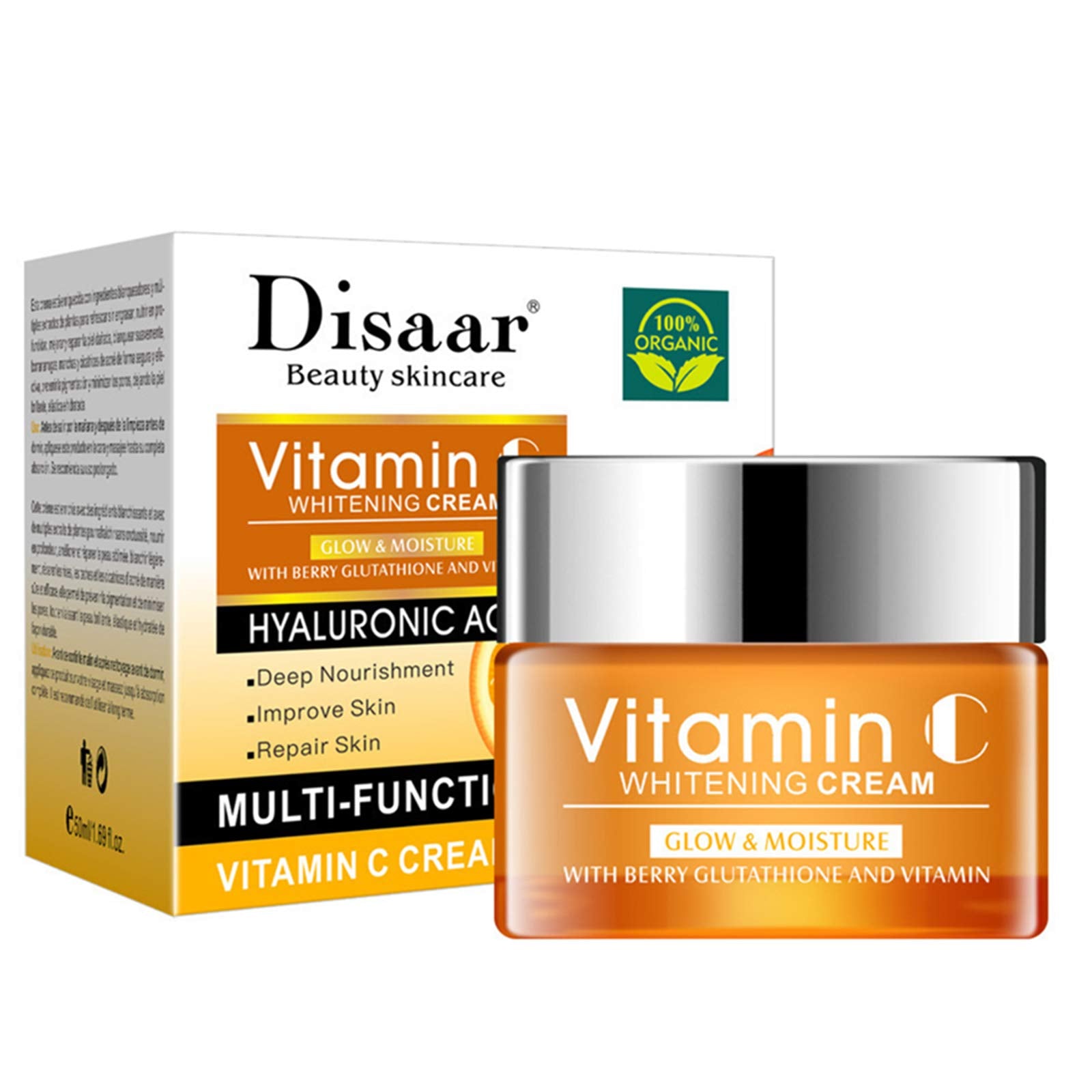 Creme Visage Vitamine C et Acide Hyaluronique 50g - DISAAR