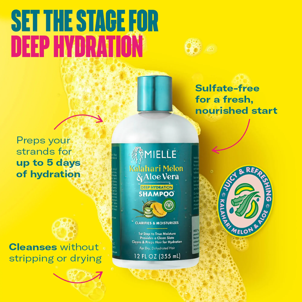 Shampoing Boucles KALAHARI MELON & ALOE VERA 355ml - MIELLE