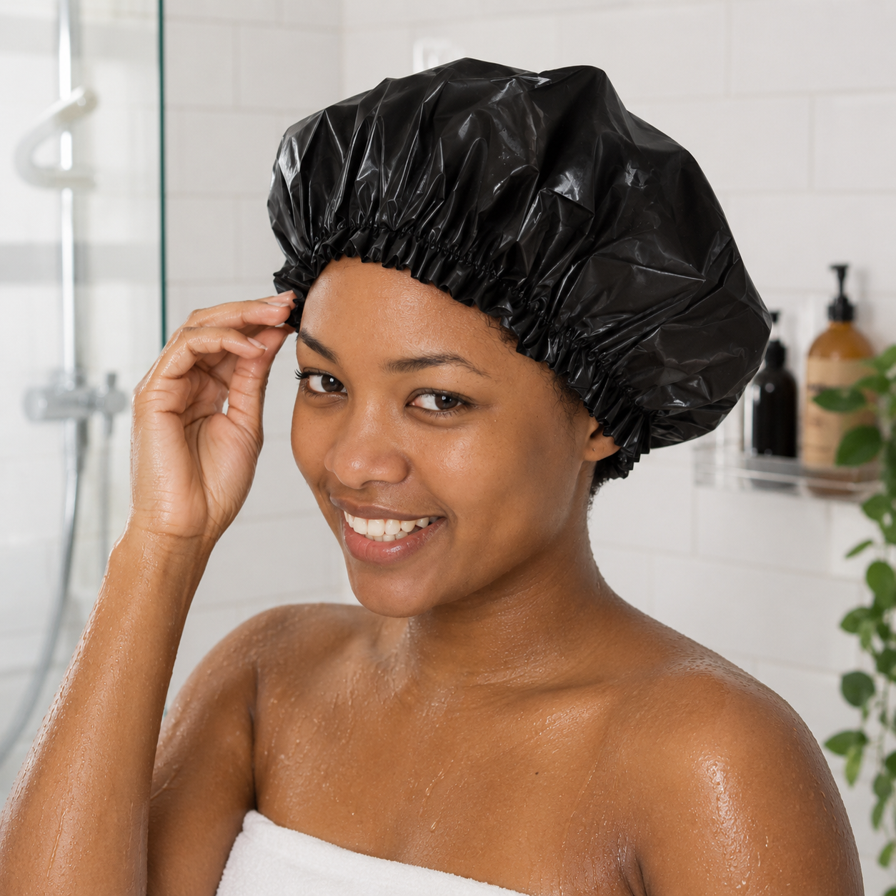 Bonnet Douche Shower Cap Black - DREAM WORLD