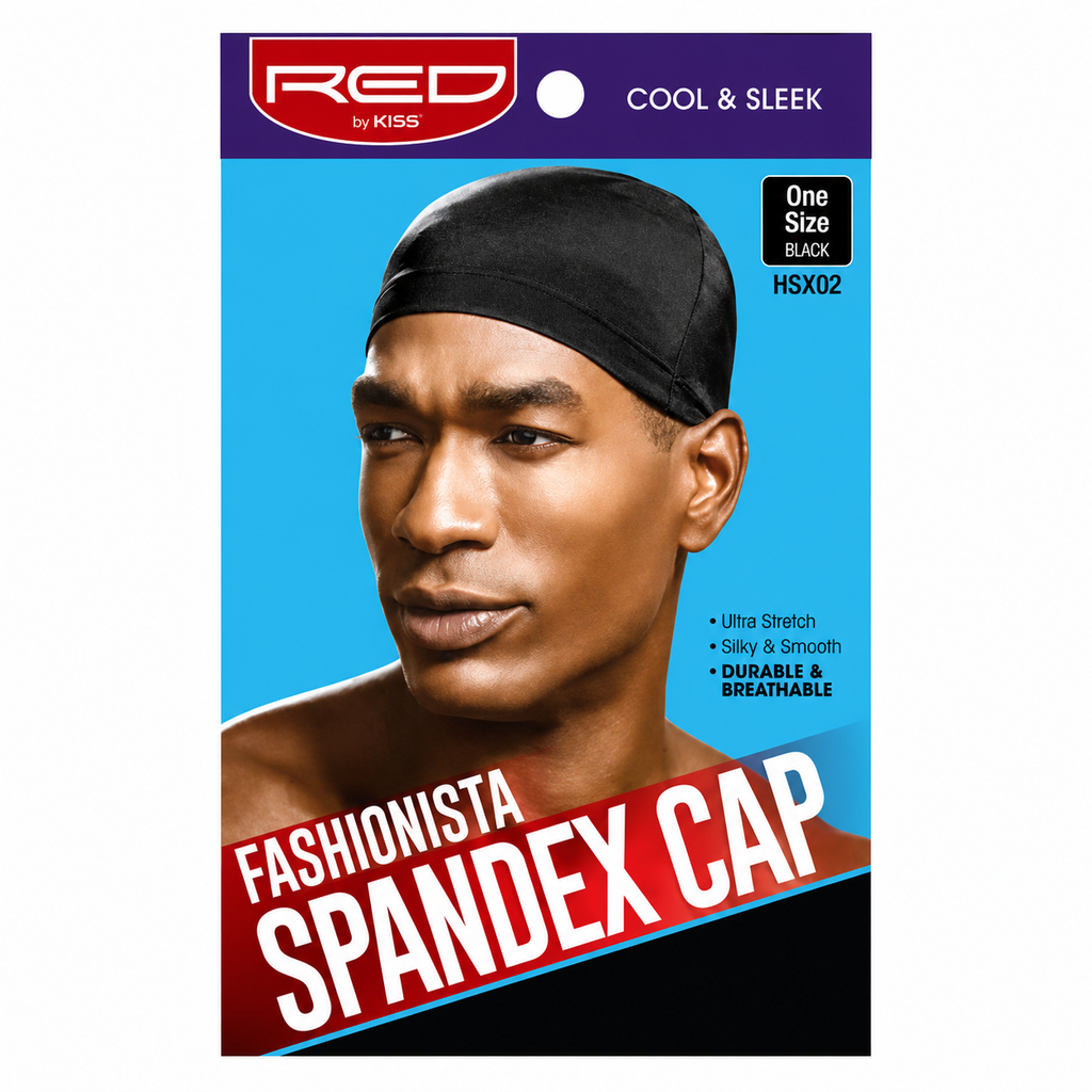 Bonnet Spandex Cap - RED BY KISS