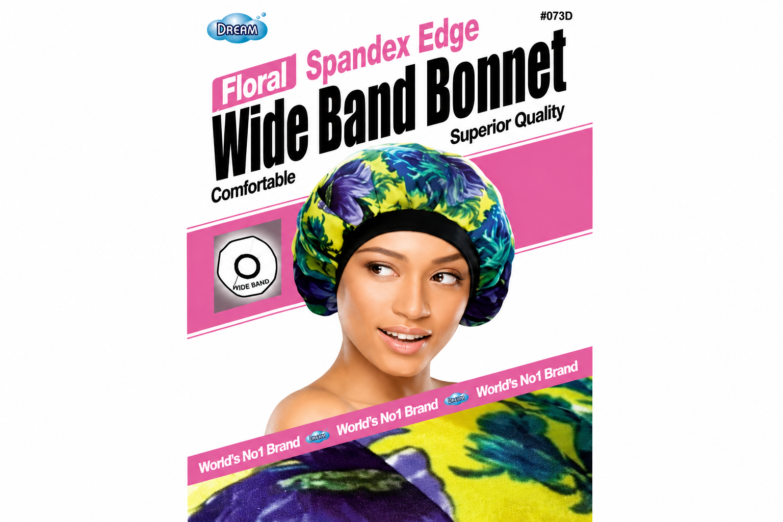 Bonnet Satin Edge Wide Band Bonnet - DREAM WORLD