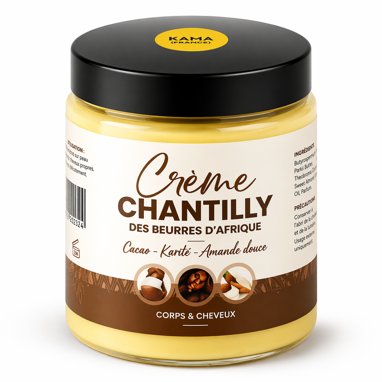 Creme Chantilly CACAO/KARITE/AMANDE DOUCE 300ml - COMME GRAND MERE