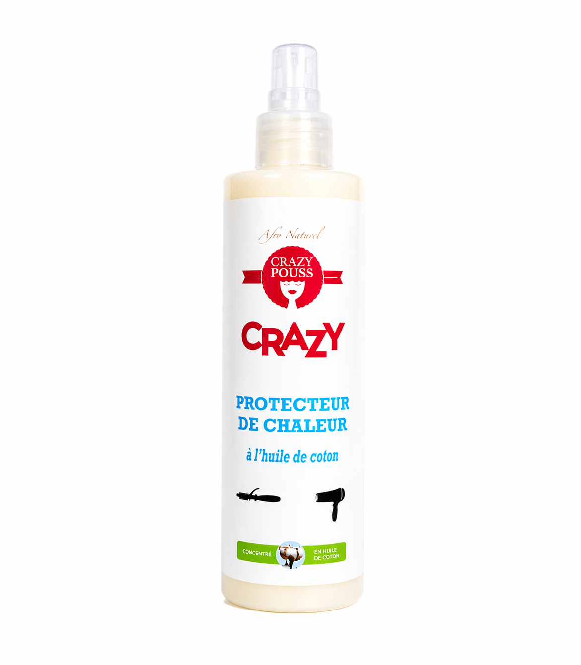 Protecteur de Chaleur à l'huile de Coton 250ml - CRAZY POUSS