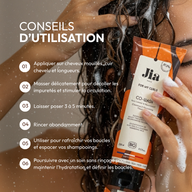 Co Wash au Ricin, Jojoba, Avocat et Aloe Vera 250ml - JIA PARIS