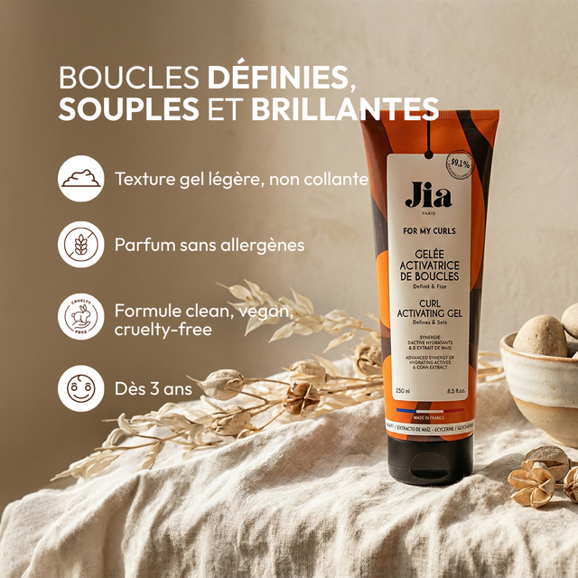 Gelée Activatrice de Boucles à la Glycérine & Maïs 250ml - JIA PARIS