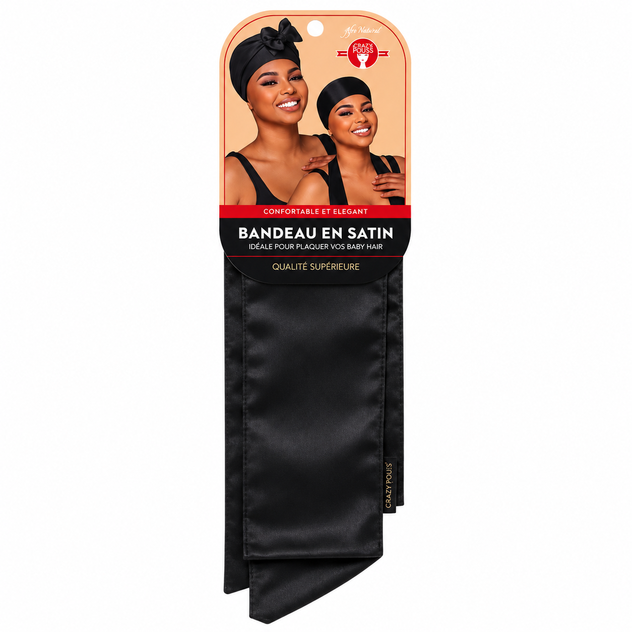 Bandeau en Satin Artisanale - CRAZY POUSS