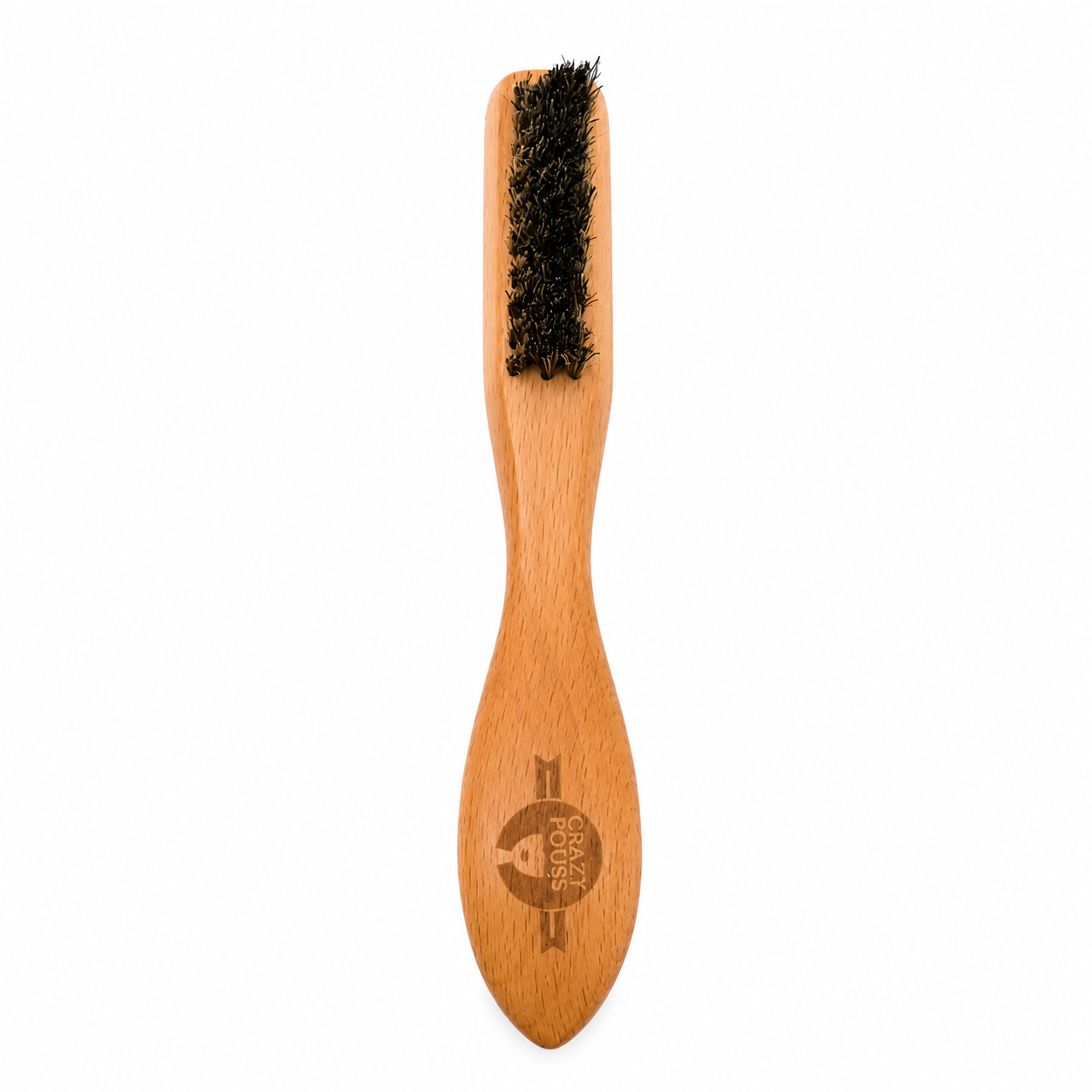CRAZY POUSS – Mini Brosse En Bois Arrondi ni