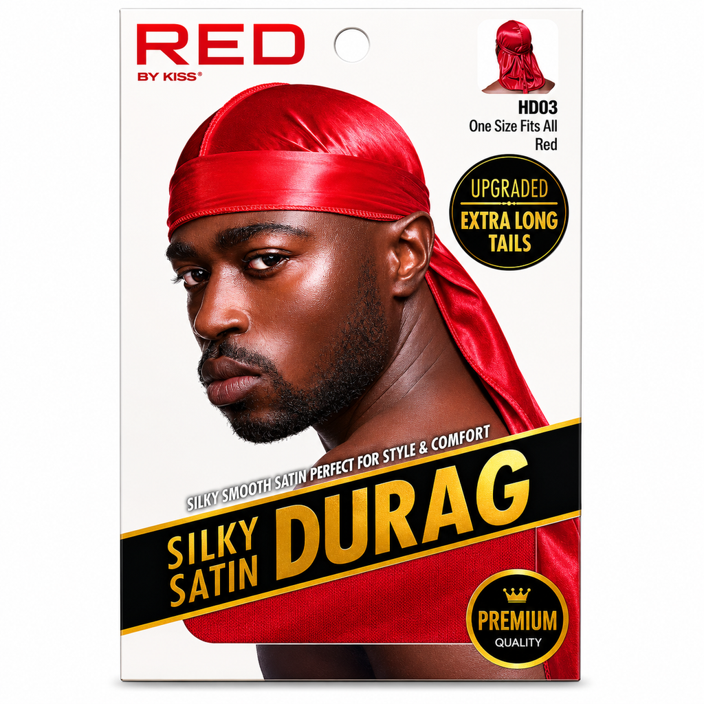 Bonnet Silky Satin Durag Red - RED BY KISS