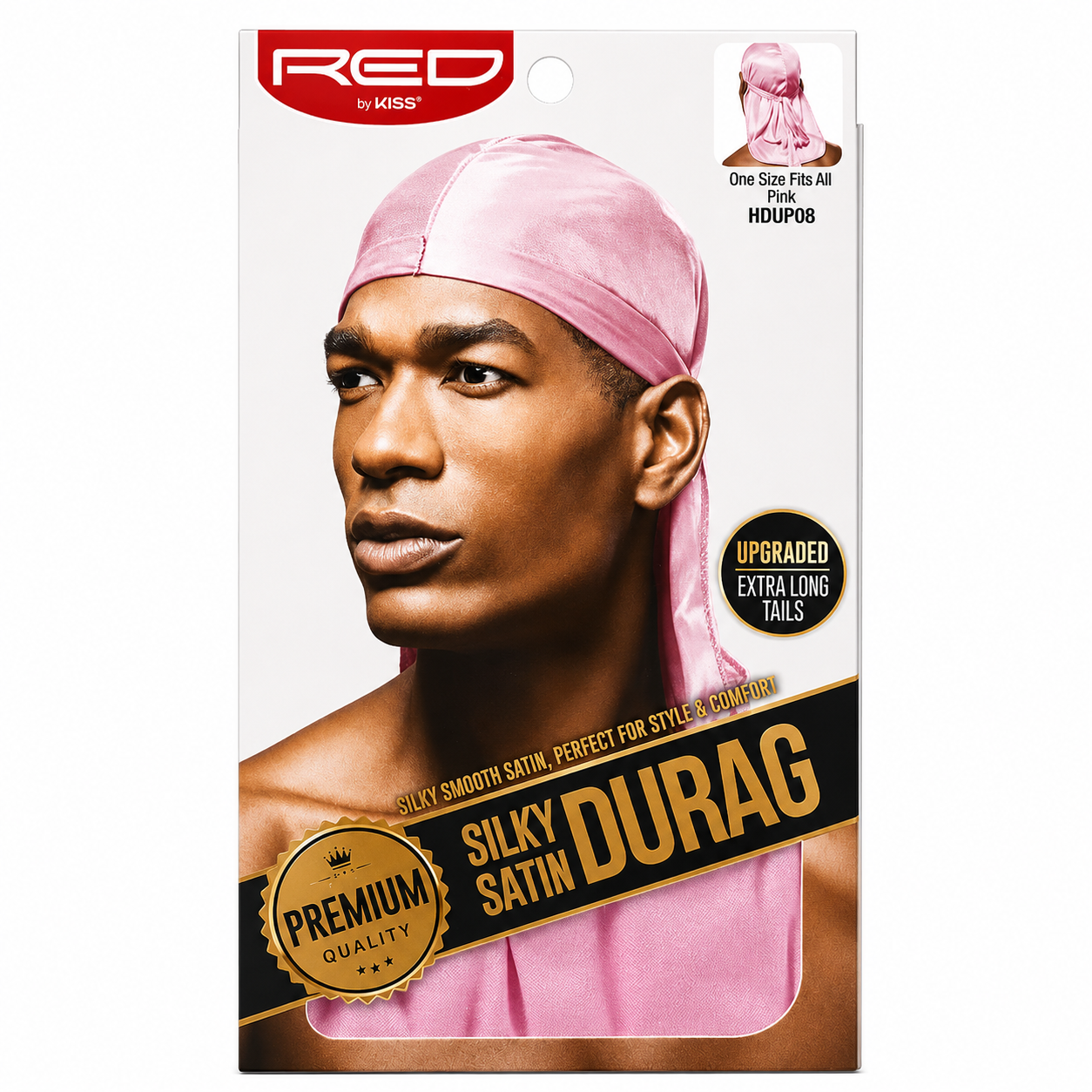 Bonnet Durag Silky Satin Pink - RED BY KISS