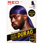 Bonnet Silky Satin Durag Navy - RED BY KISS