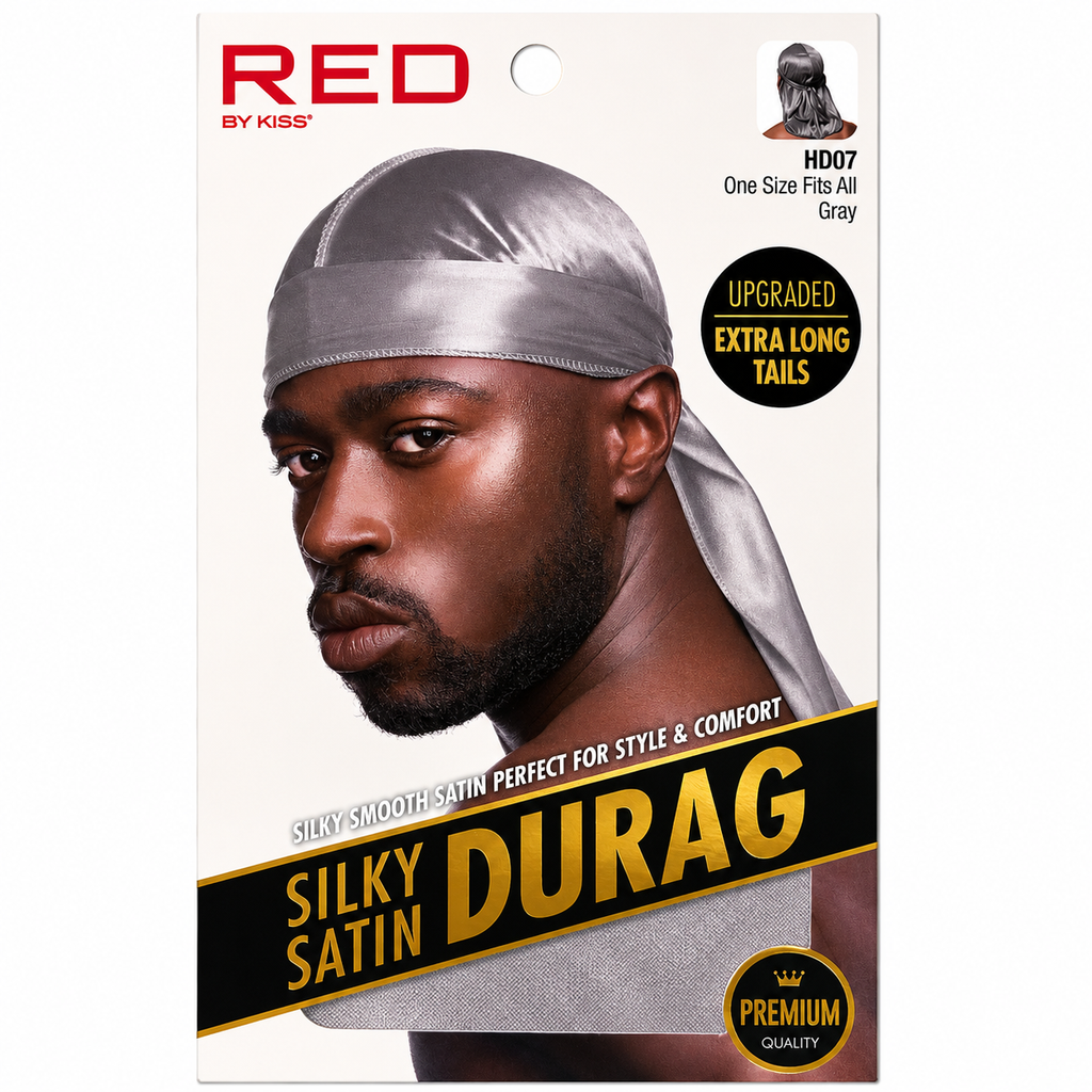 Bonnet Silky Satin Durag Gray - RED BY KISS