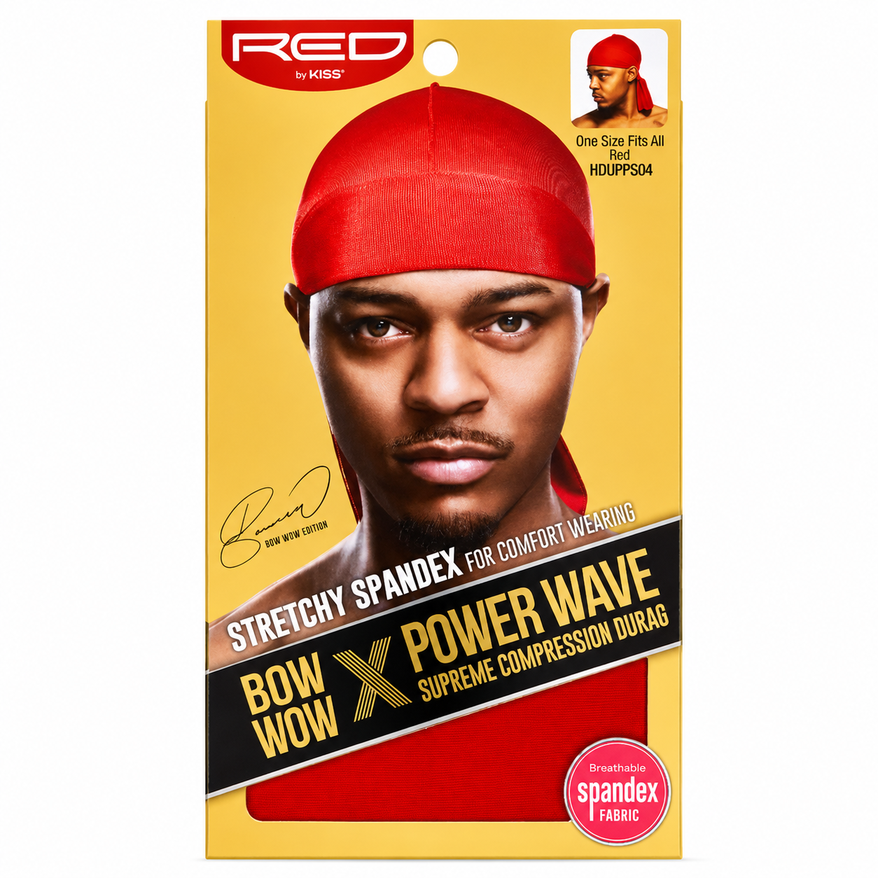 Bonnet Silky Spandex Durag RED - RED BY KISS