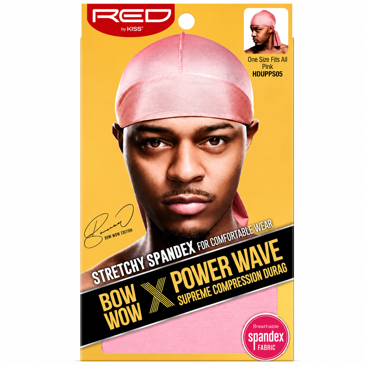 Bonnet Silky Spandex Durag PINK - RED BY KISS