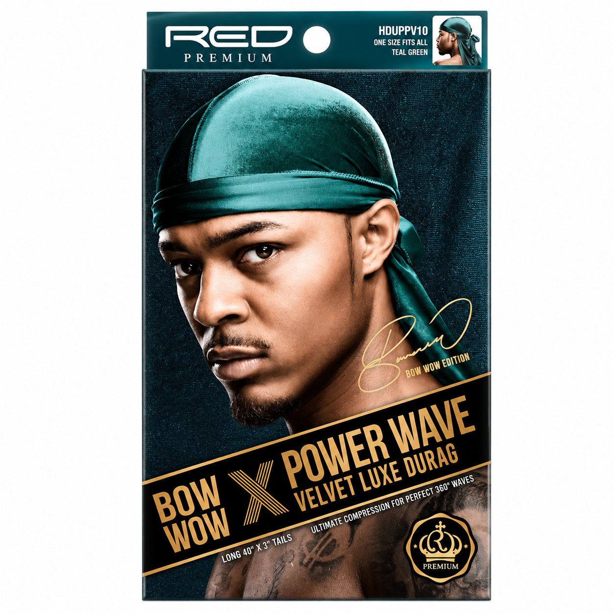 Bonnet Velvet Luxe Durag Teal Green - RED BY KISS