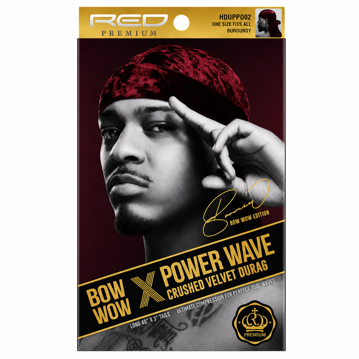 Bonnet Velvet Luxe Durag Burgundy - RED BY KISS