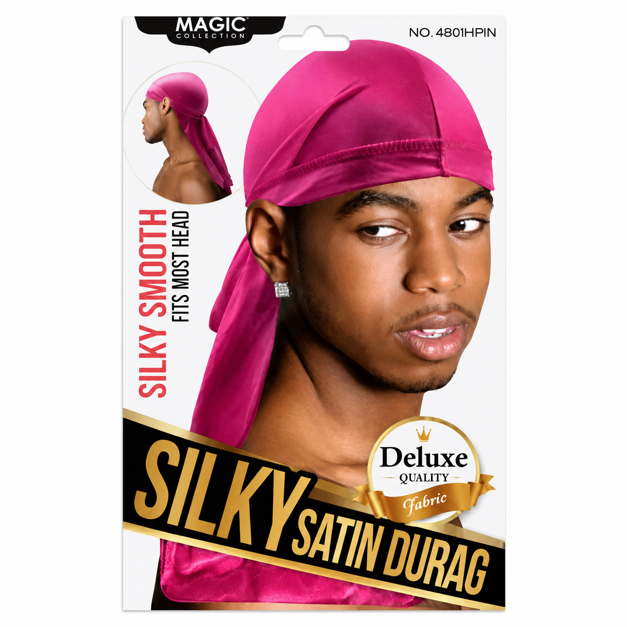 MAGIC COLLECTION – Silky Satin Durag Hot Pink