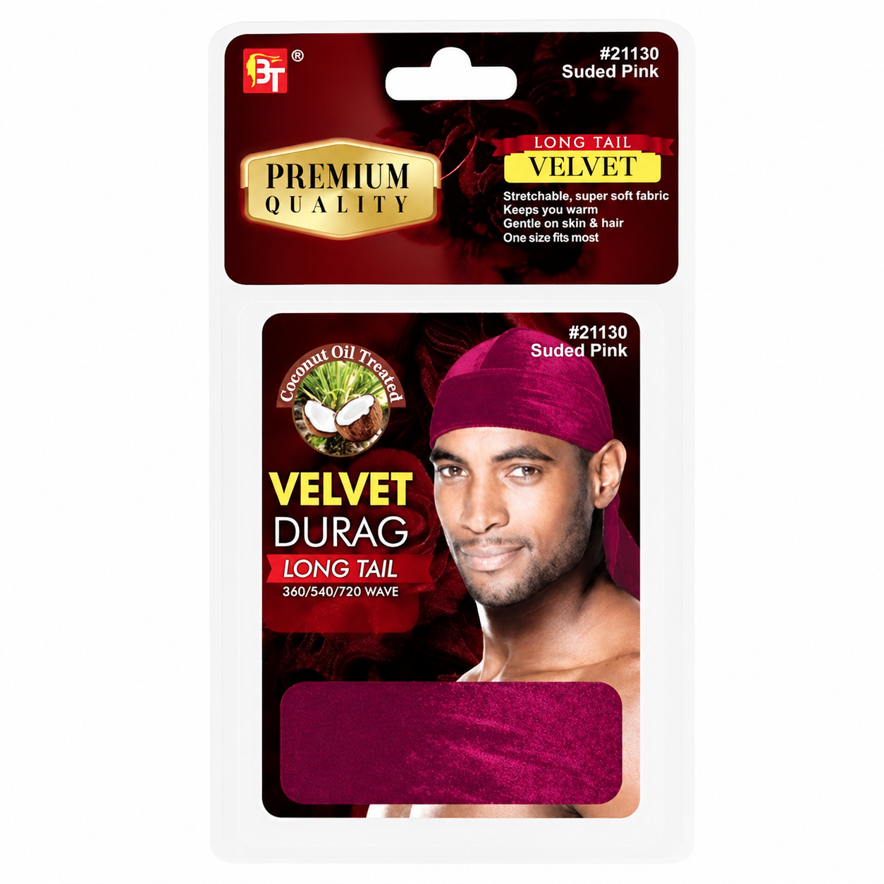 BEAUTY TOWN – Bonnet Durag en Soie couleur Suede Pink