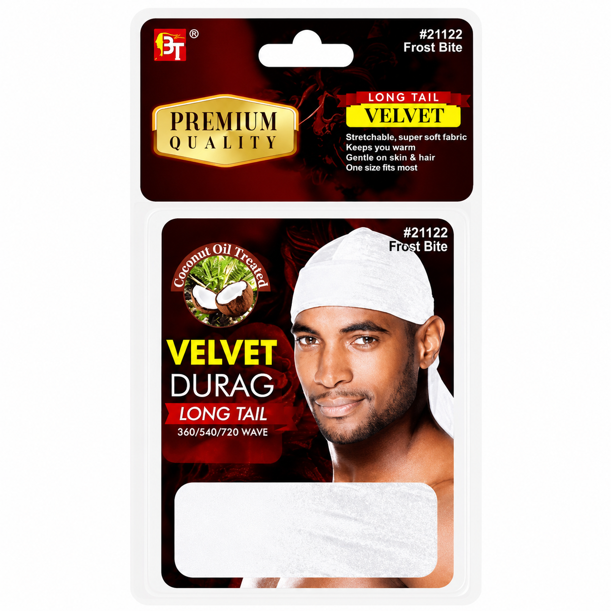 BEAUTY TOWN – Bonnet Durag en Soie couleur Frost Bite