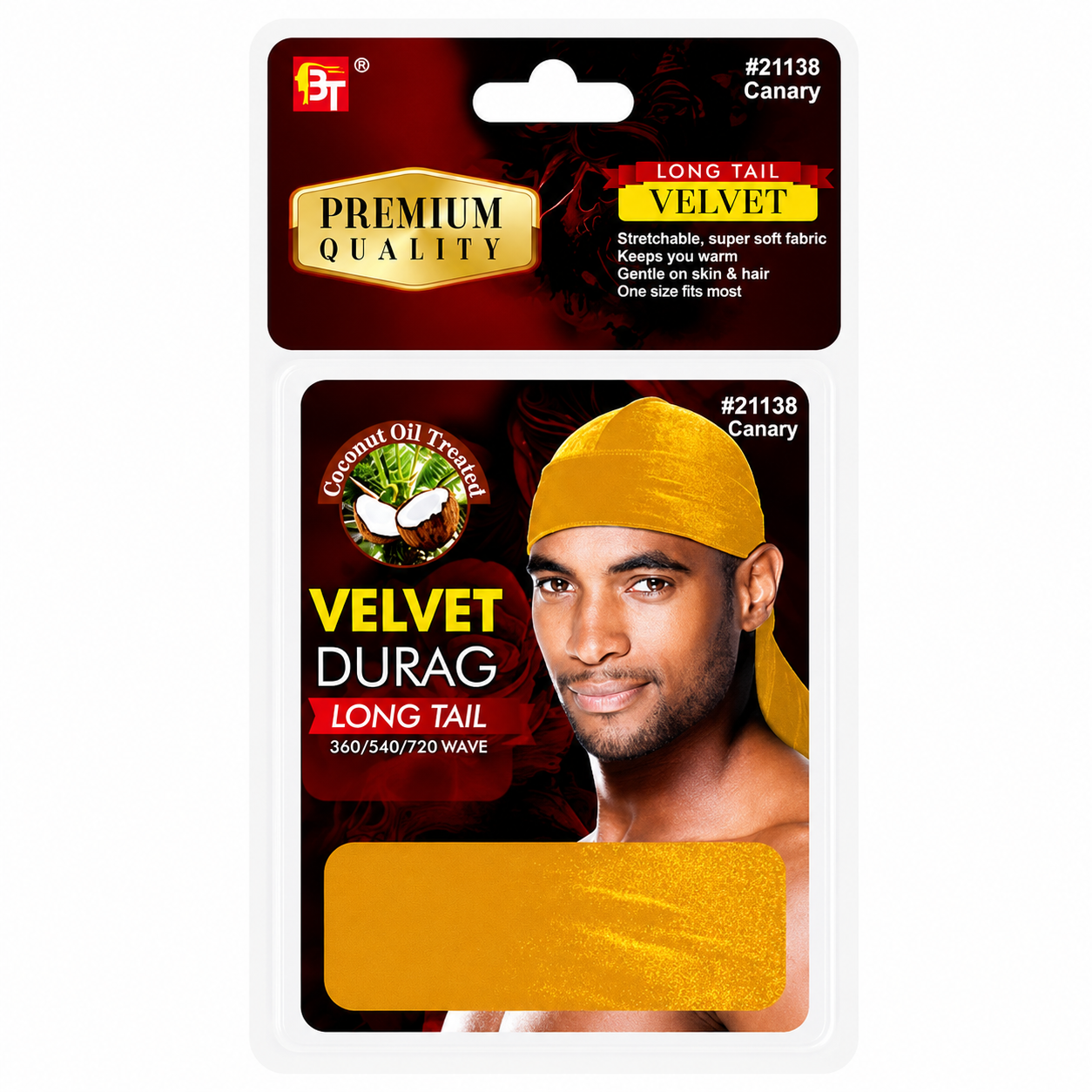 BEAUTY TOWN – Bonnet Durag en Soie couleur Canary