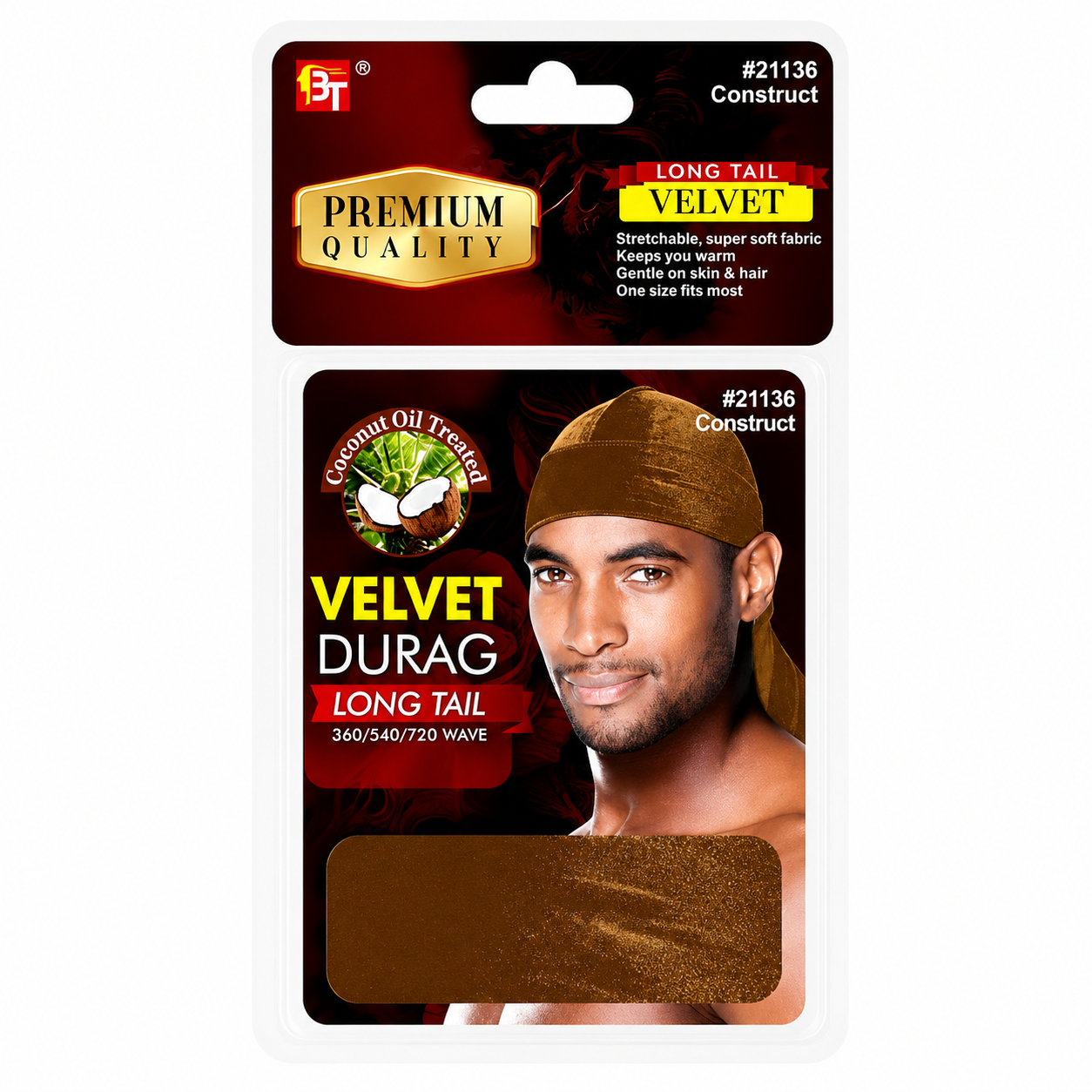BEAUTY TOWN – Bonnet Durag en Soie couleur Construct