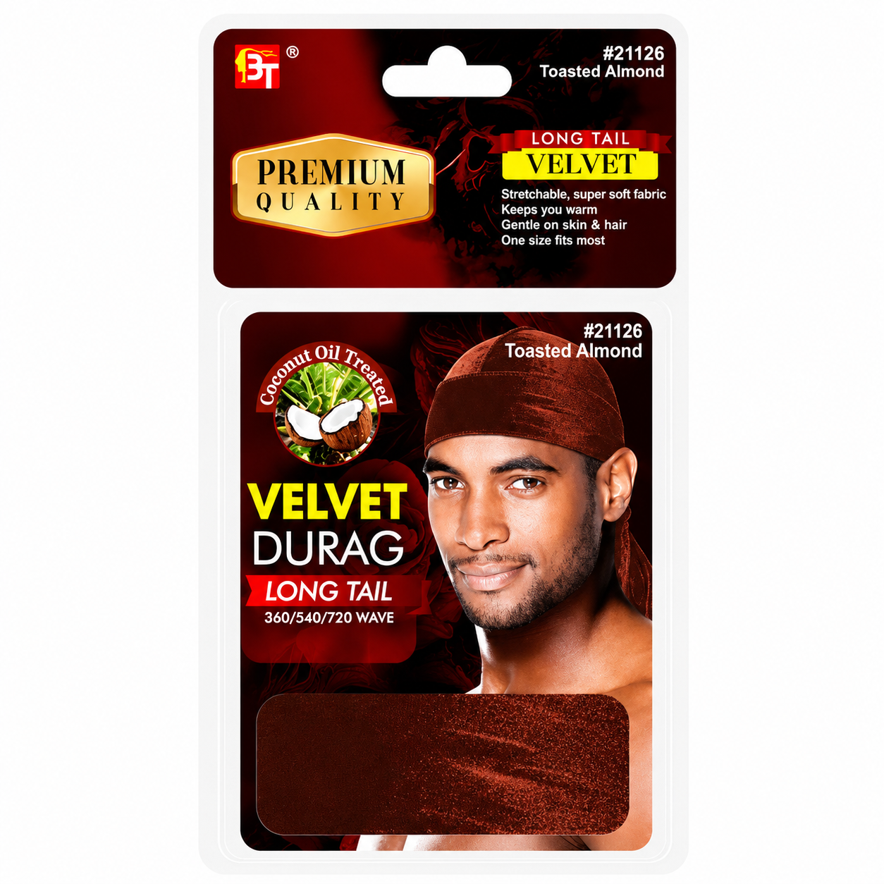 BEAUTY TOWN – Bonnet Durag en Soie couleur Toastade Almond