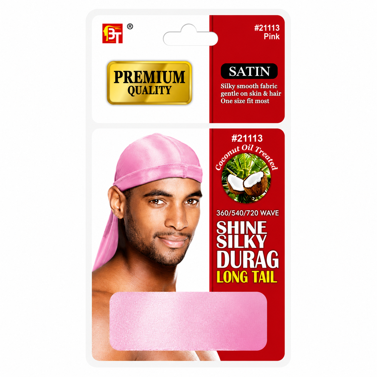BEAUTY TOWN – Bonnet Durag en Soie couleur Pink Princess