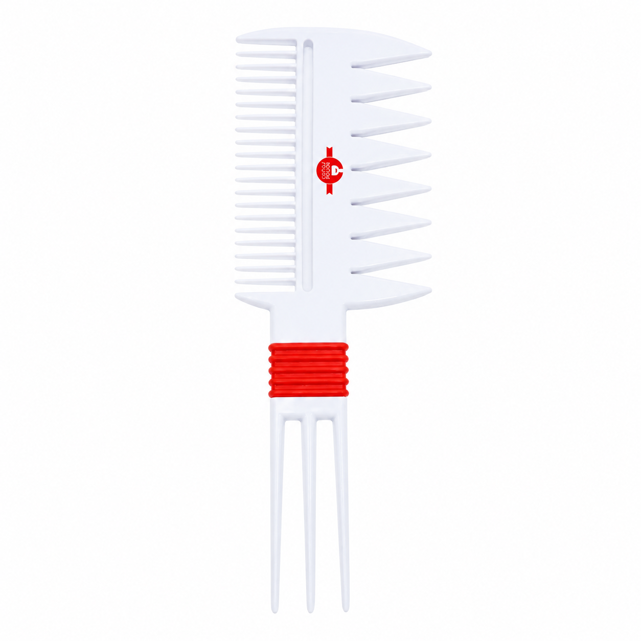 Peigne 3 En 1 Blanc & Rouge - CRAZY POUSS