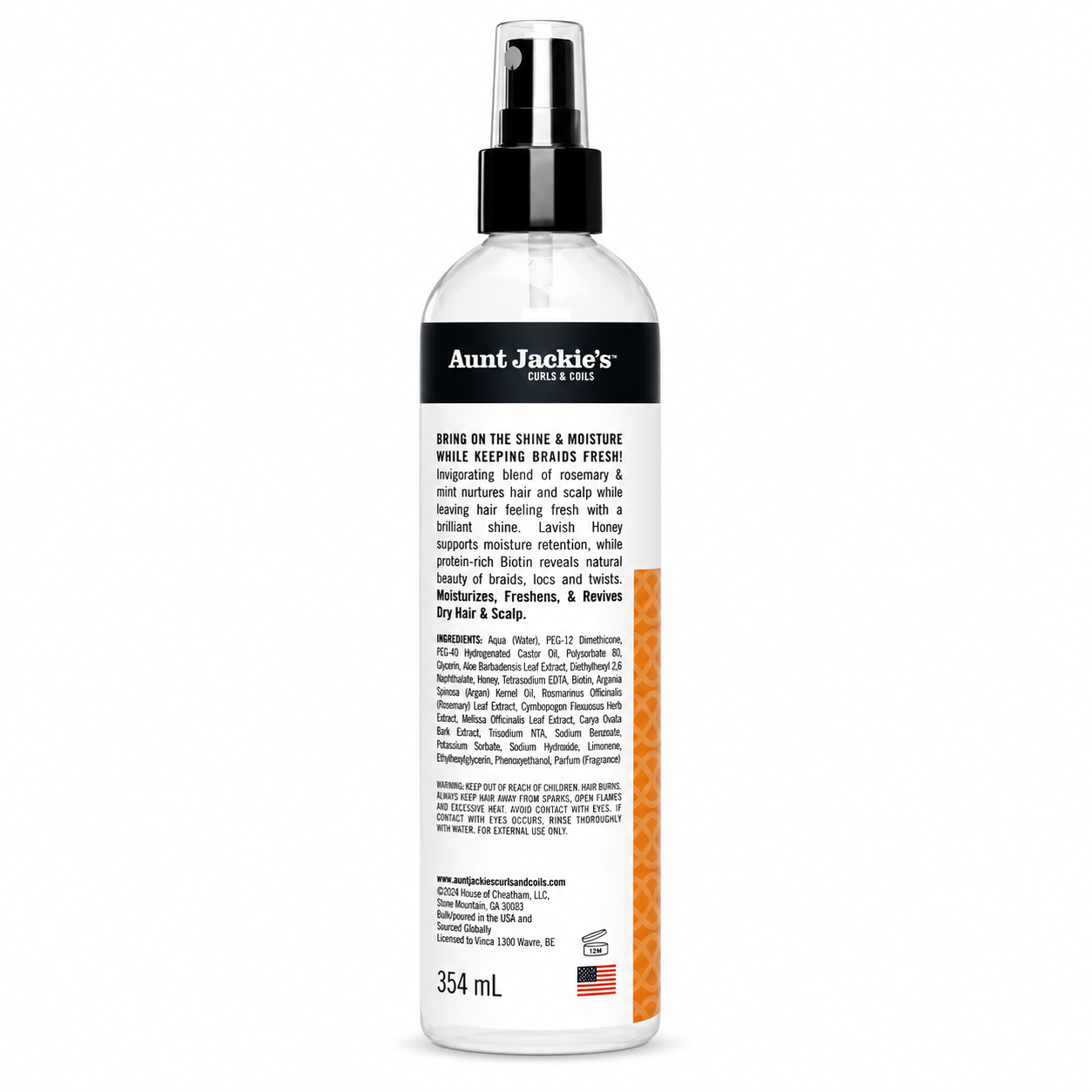 Spray Brillantine SHINE BOOSTING MOISTURIZER 354ml - AUNT JACKIE'S