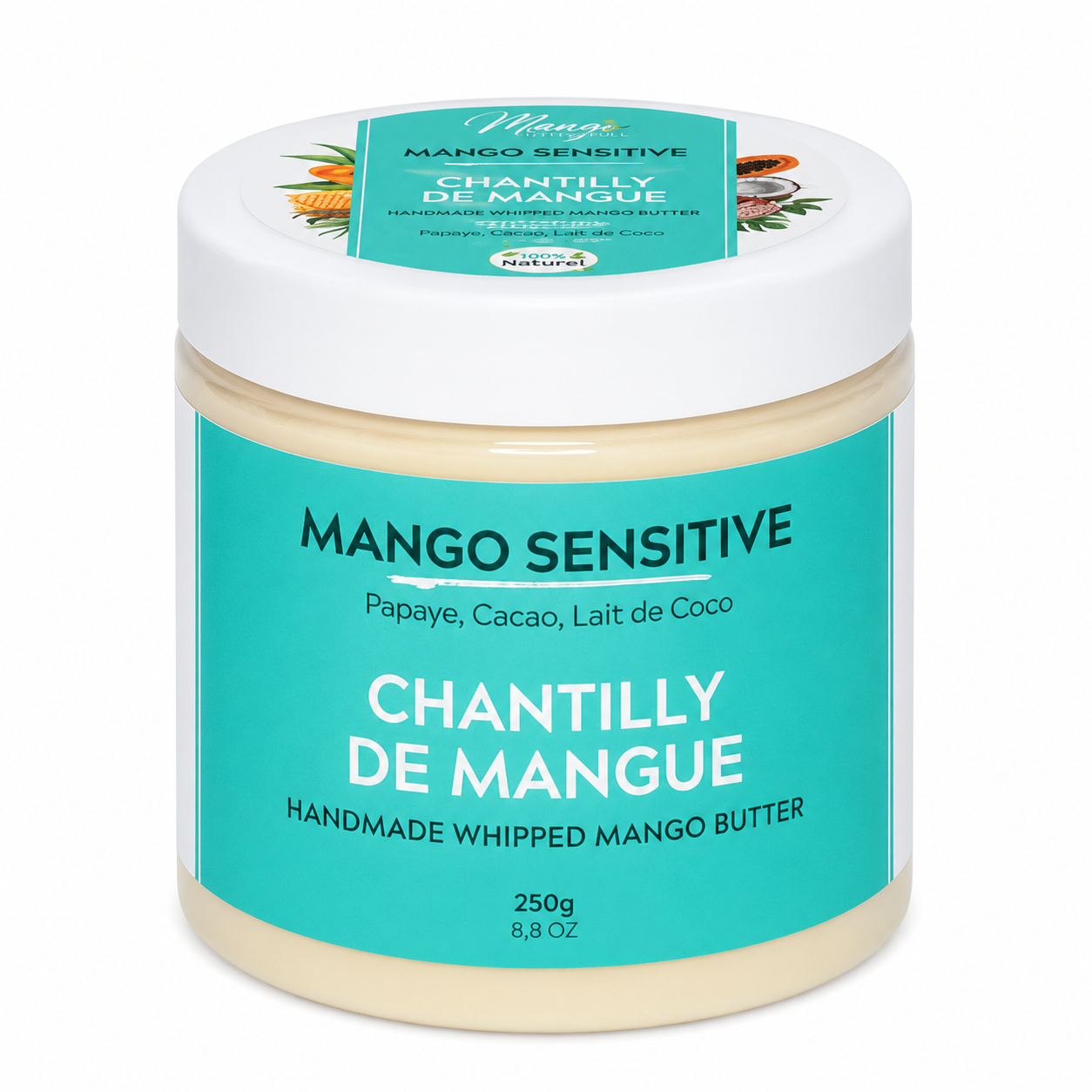 Chantilly de Mangue Artisanale MANGO SENSITIVE 250g - MANGO BUTTERFULL