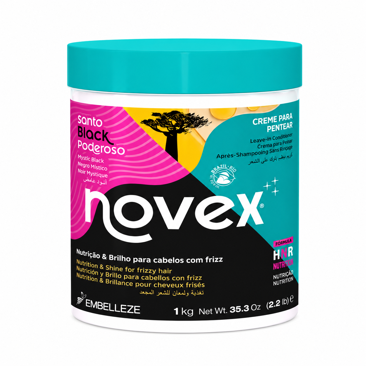 Creme Capillaire MYSTIC BLACK 1KG - NOVEX