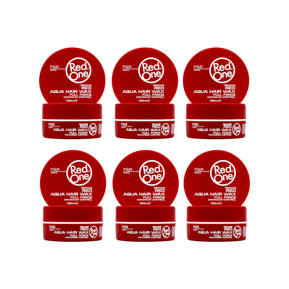 Cire Coiffante Aqua Hair Wax Rouge Lot de 6 - RED ONE