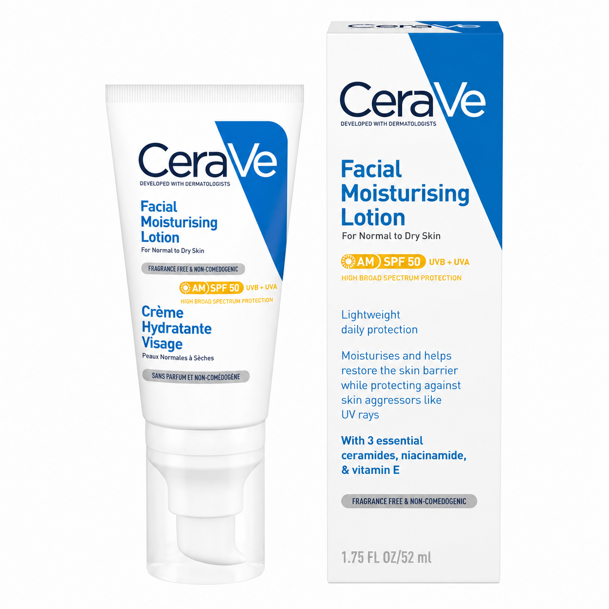 Creme Hydratante Visage SPF50 52ml - CERAVE