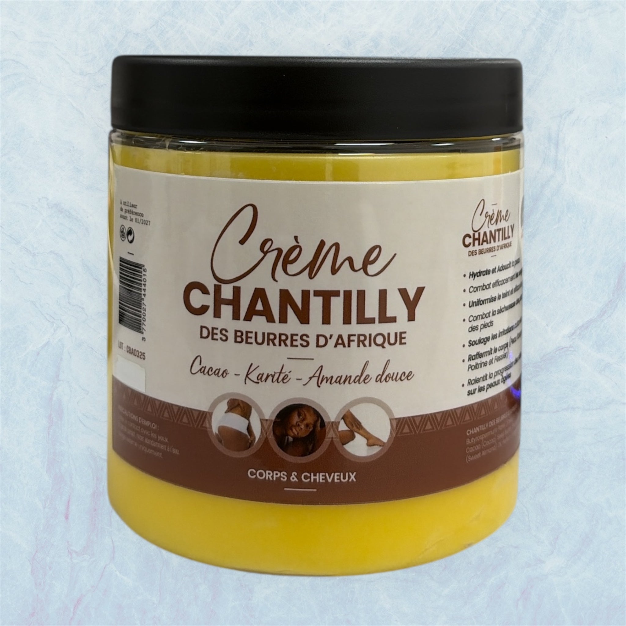 Creme Chantilly Cacao/Karité/Amande Douce 500ml - COMME GRAND MERE