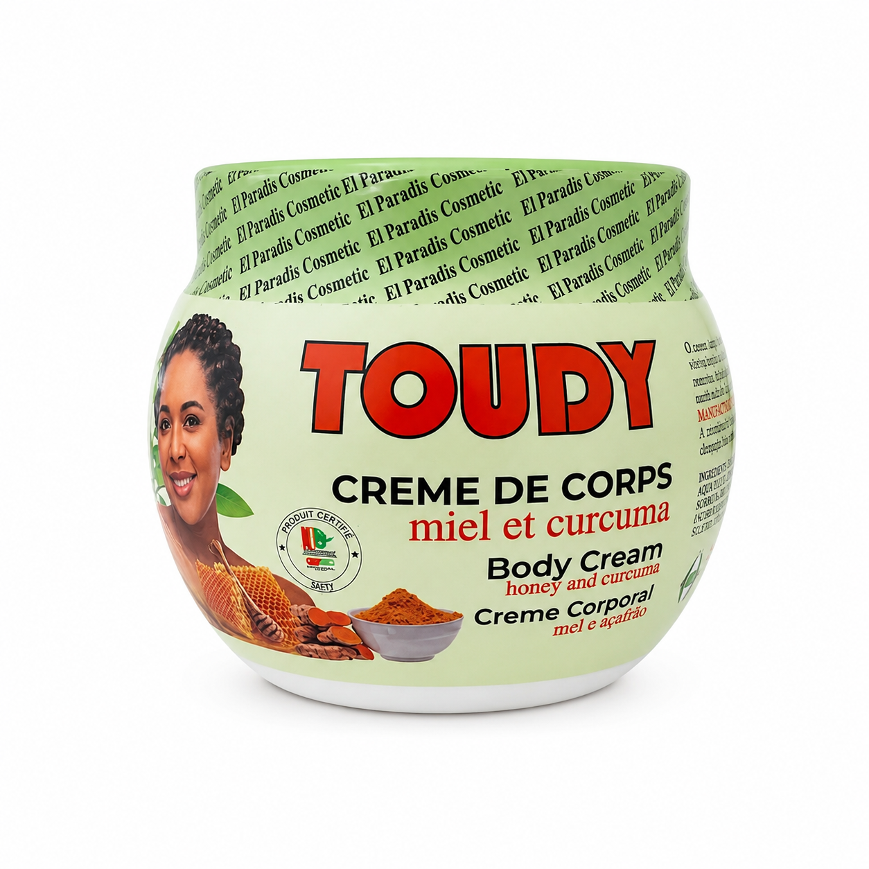 Creme de Corps Miel et Curcuma 300g - TOUDY
