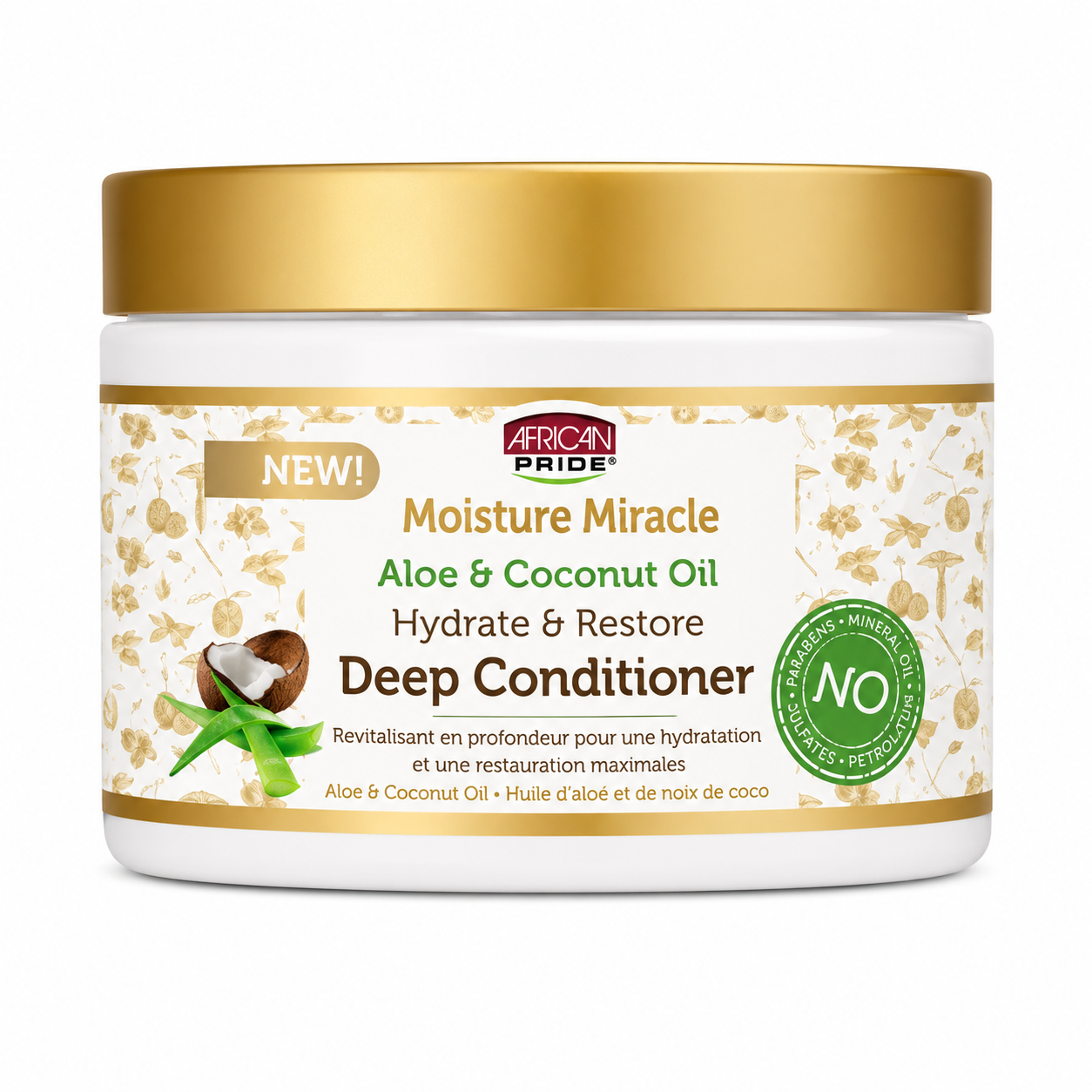 Masque Deep Conditioner MOISTURE MIRACLE 340g - AFRICAN PRIDE