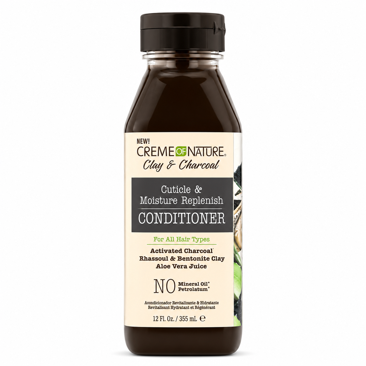 CREME OF NATURE – Après Shampoing Clay & Charcoal Conditioner 355ml