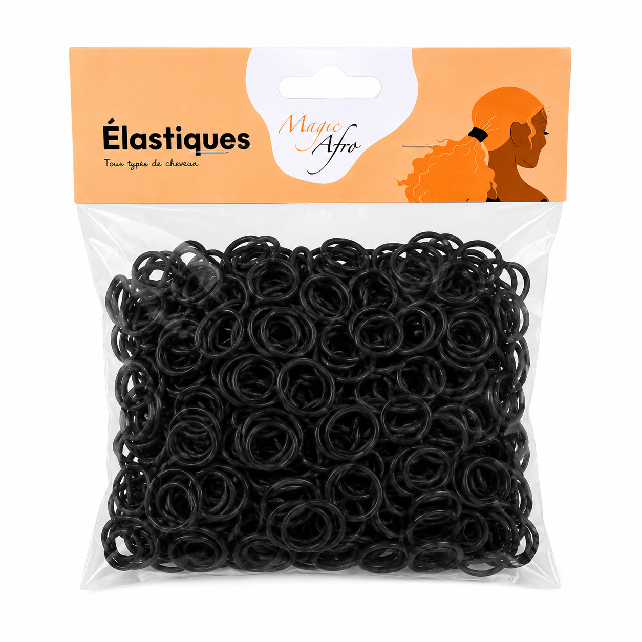 Lot De 750 Elastiques Mini NOIR - MAGIC AFRO