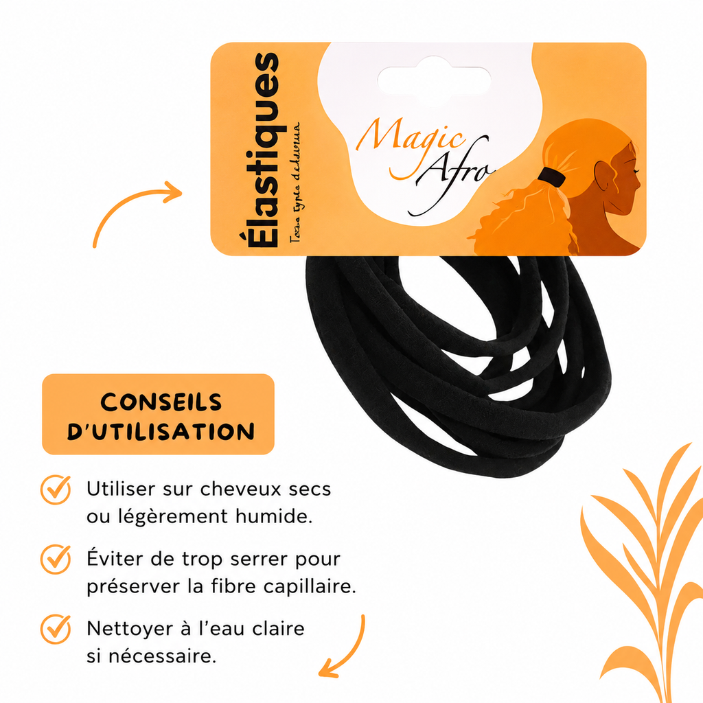 MAGIC AFRO -  Lot De 6 Elastiques – Taille L