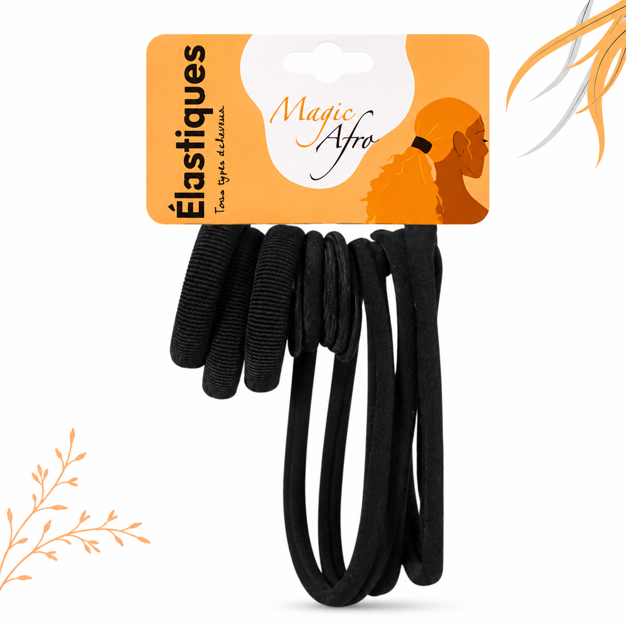 MAGIC AFRO – Lot de 09 Élastiques Taille Mixte