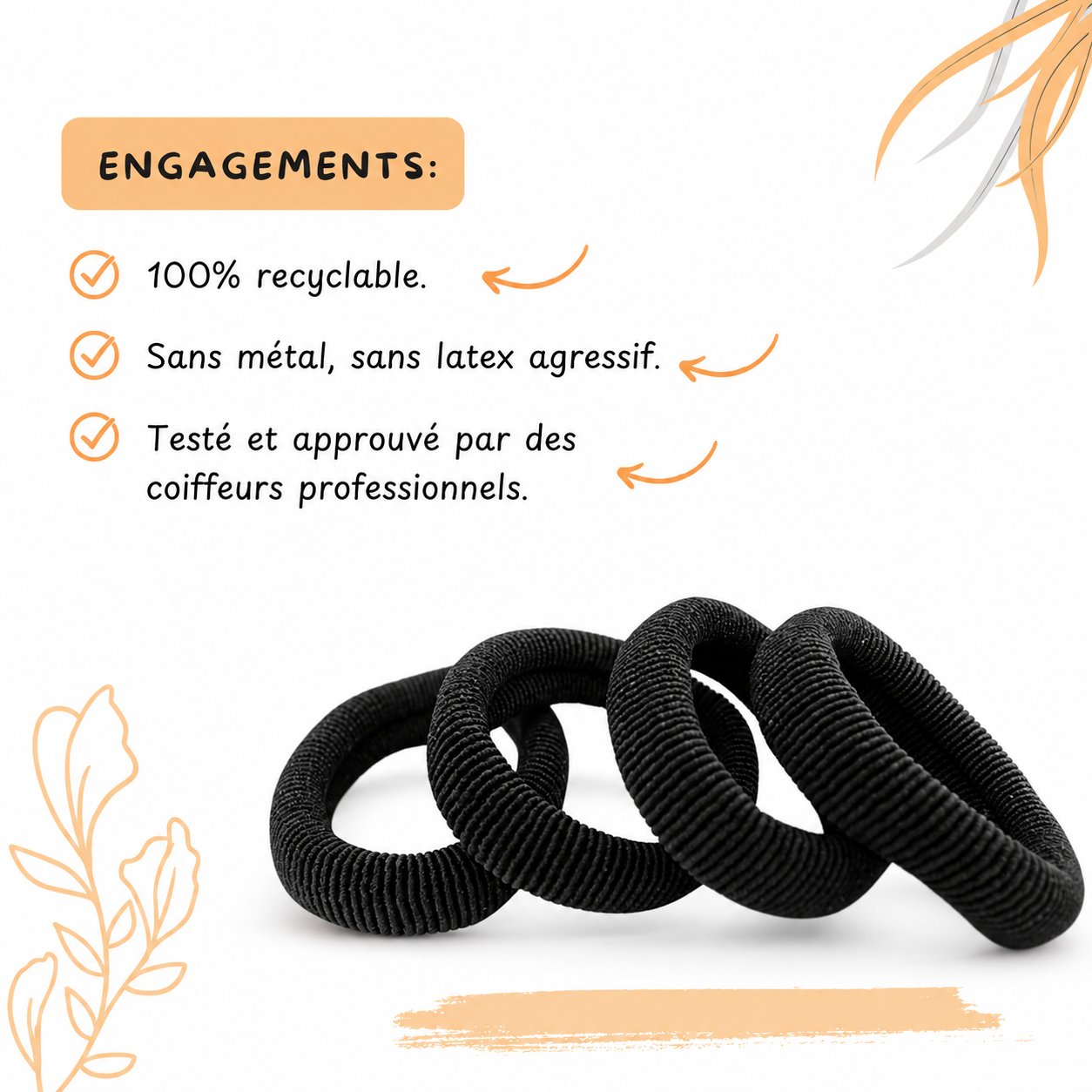 Lot De 8 Elastiques Epais – Taille S - MAGIC AFRO