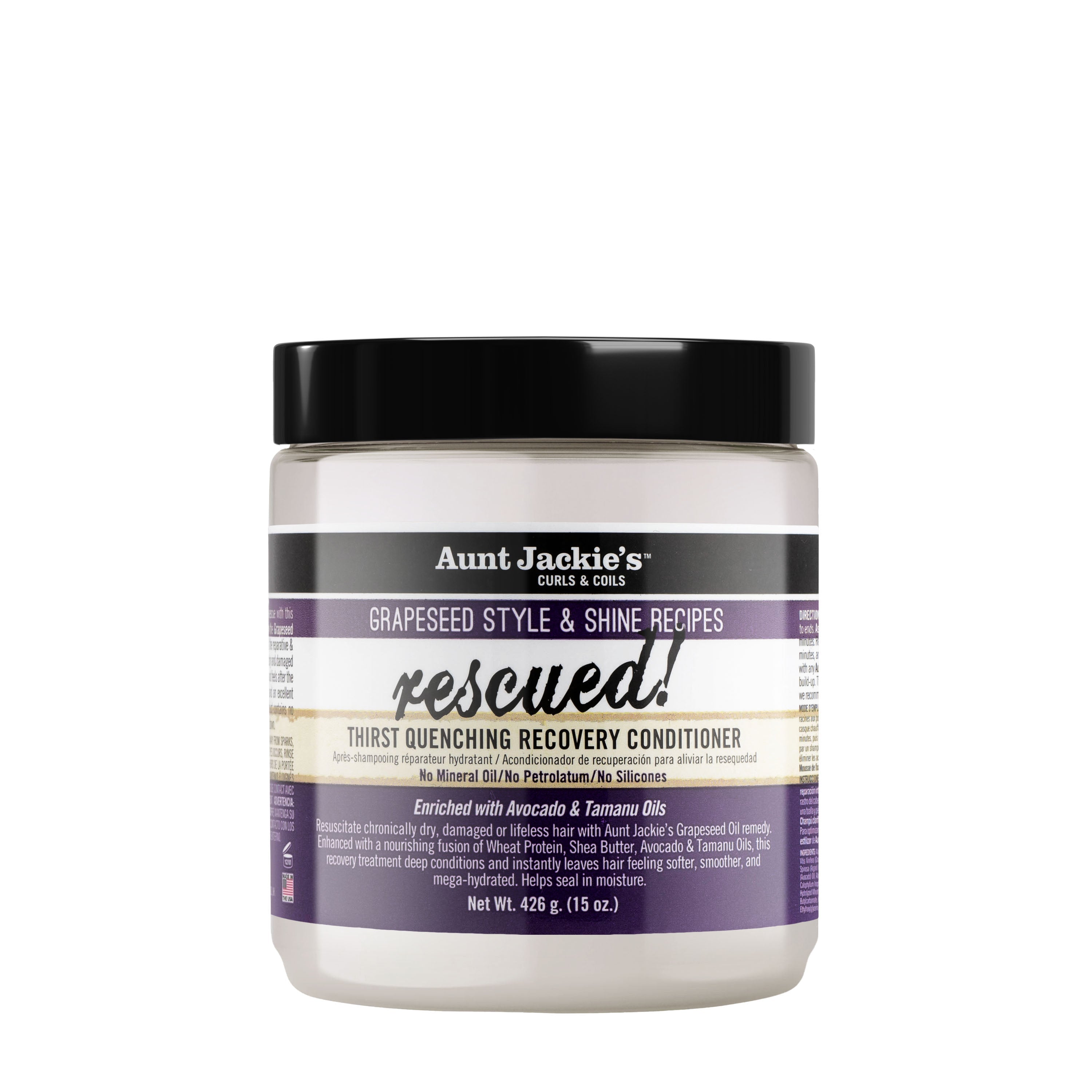 Masque Reconstructeur au Raisin & Avocat Rescued Recovery Conditioner 426g - AUNT JACKIE'S