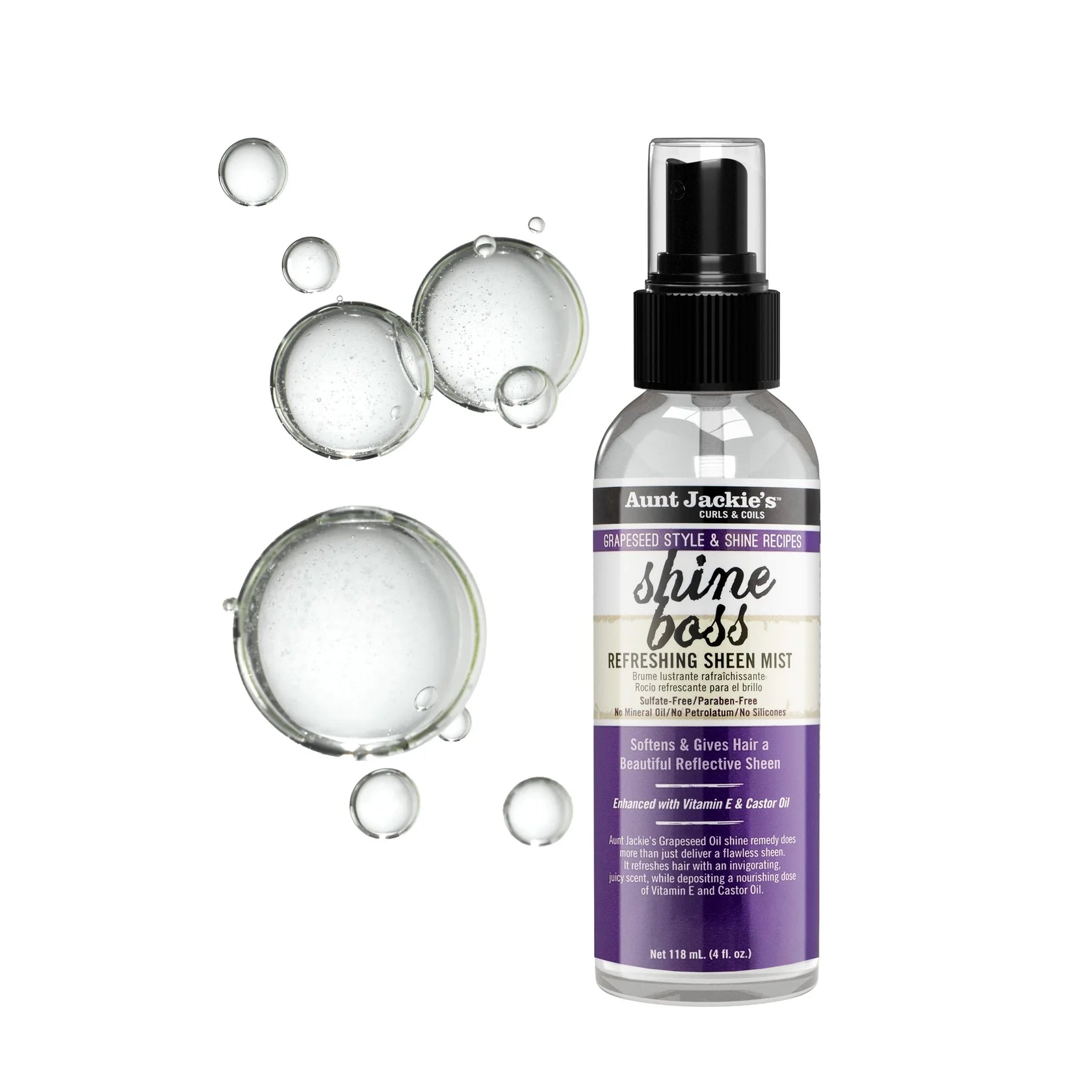 Sérum Shine Boss Refreshing Sheen Mist 118ml - Aunt Jackie's